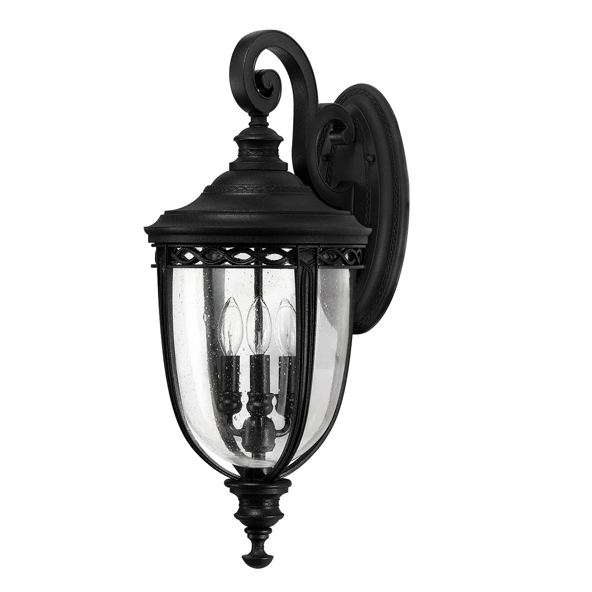 English Bridle Small/Medium/Large Wall Lantern - Black/British Bronze Finish - Image 15
