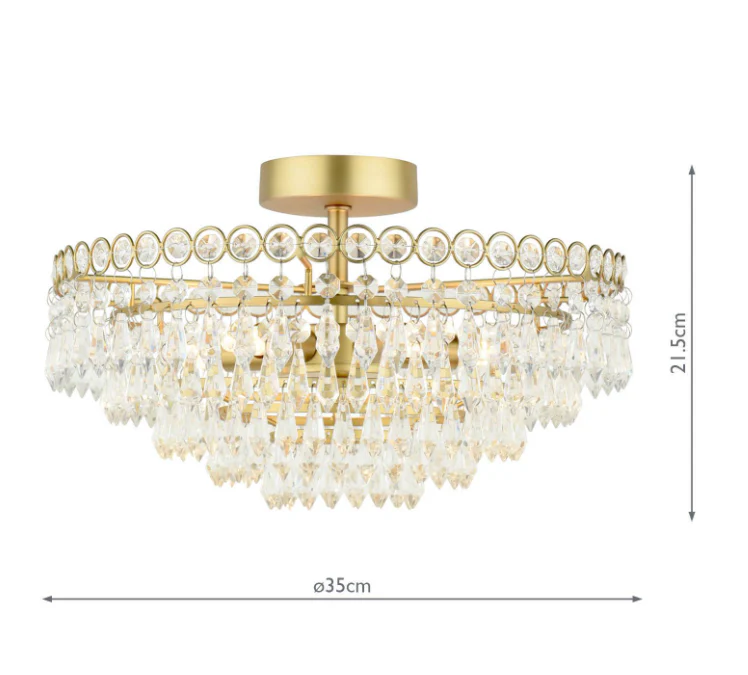 Enid 5lt Semi Flush - Various Finishes - Image 6