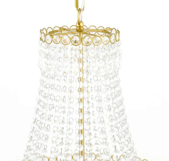 Enid Grand 5lt Chandelier Matt Antique Brass/ Polished Nickel & Cut Glass - Image 2