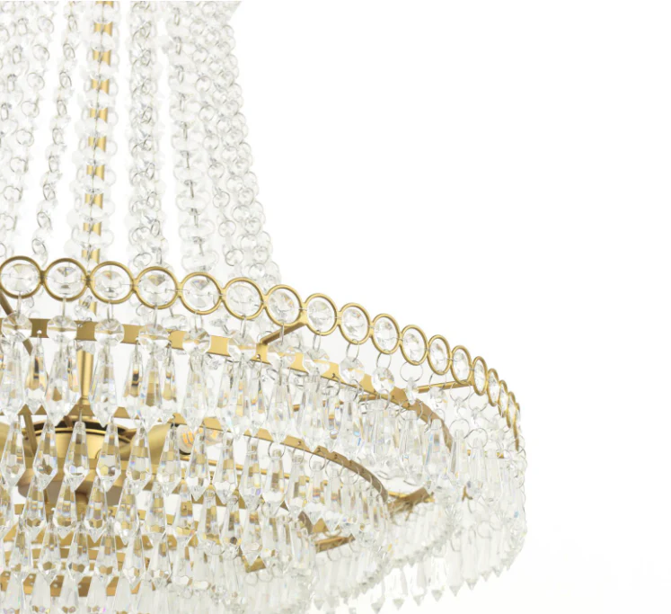 Enid Grand 5lt Chandelier Matt Antique Brass/ Polished Nickel & Cut Glass - Image 3