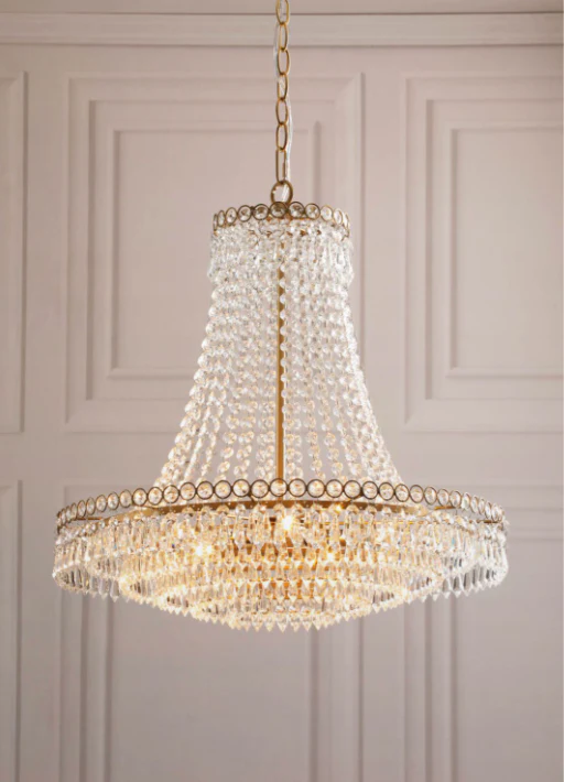 Enid Grand 5lt Chandelier Matt Antique Brass/ Polished Nickel & Cut Glass - Image 5