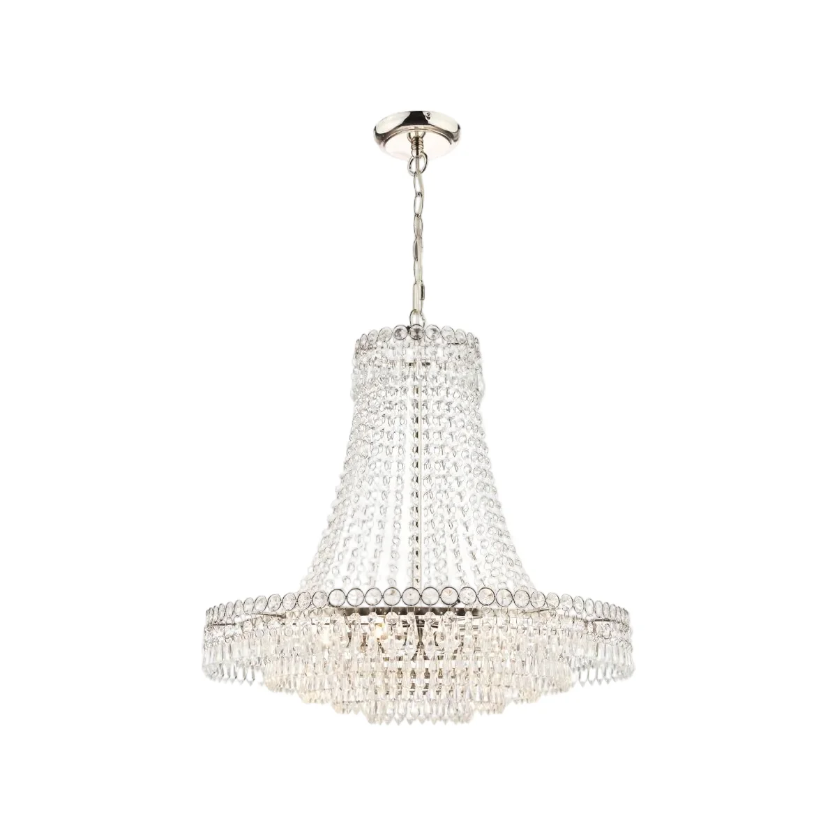 Enid Grand 5lt Chandelier Matt Antique Brass/ Polished Nickel & Cut Glass - Image 6