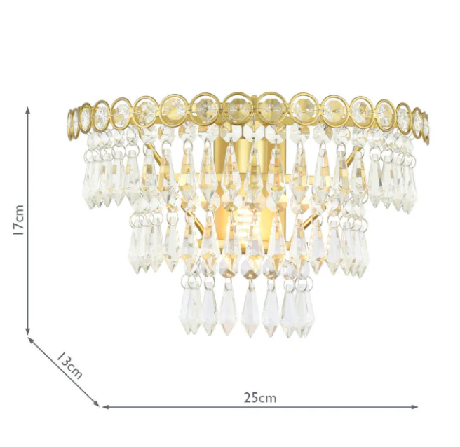 Enid Wall Light Faceted Glass and Matt Antique Brass - Image 5