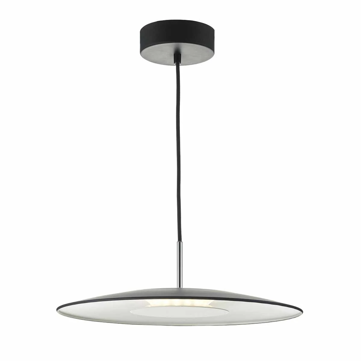 Enoch Pendant Matt Black & Stainless Steel LED - Image 5