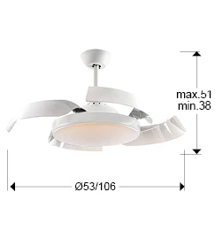 Enzo Ceiling fans Ø 100 to 120 cm- Black/ White - Image 11