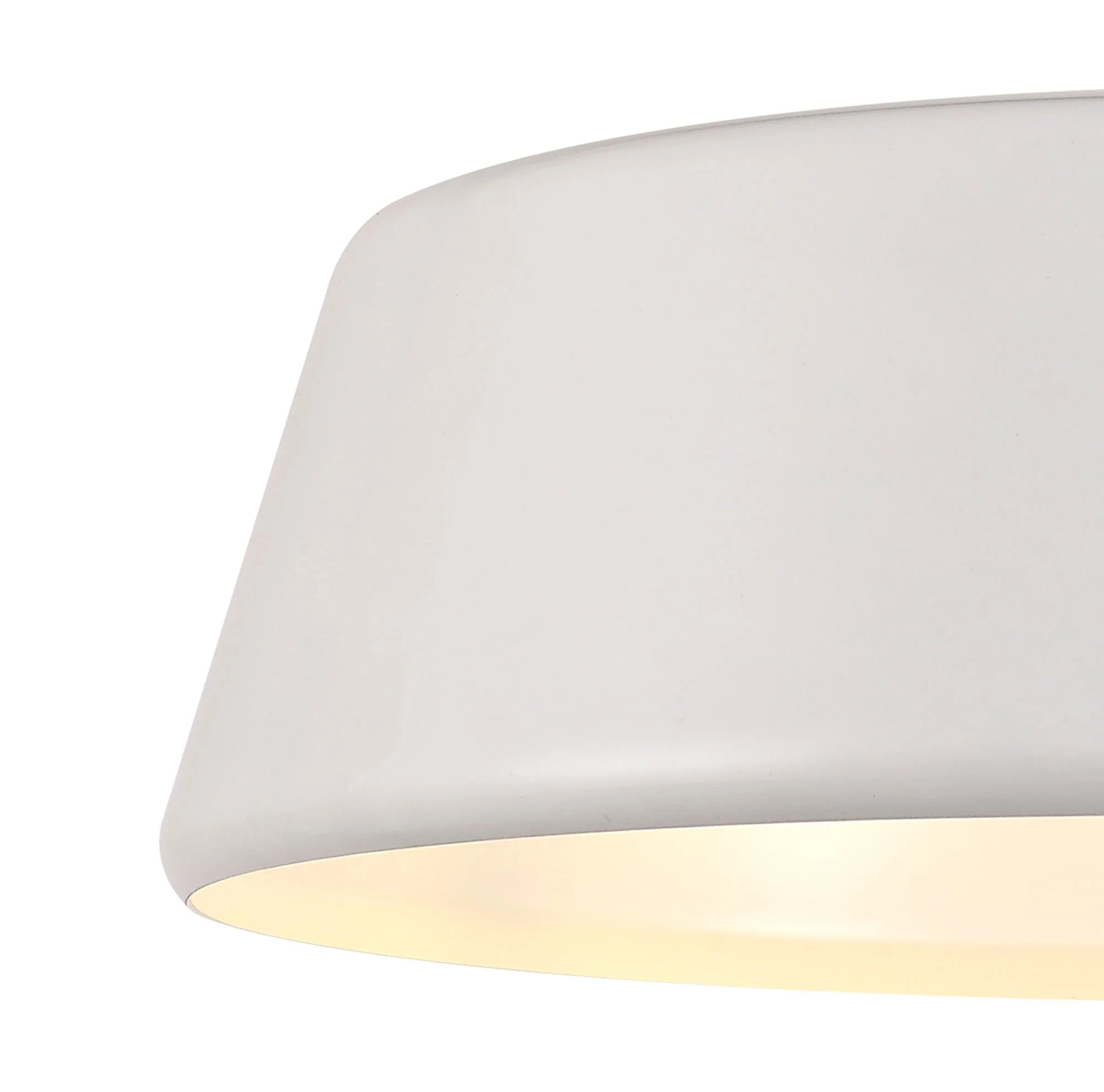 Equi Single Large Pendant, 1 Light Adjustable E27, Gloss Black/Gloss White - Image 7