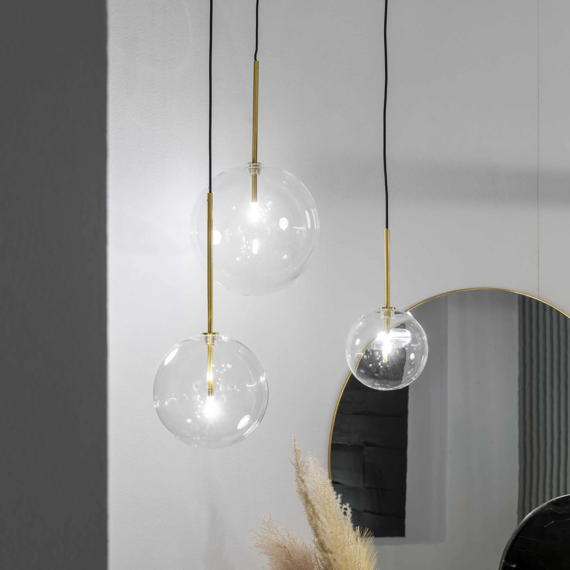 Equinoxe 1Lt Chrome/Brass Single Pendant - Various Sizes - Image 2