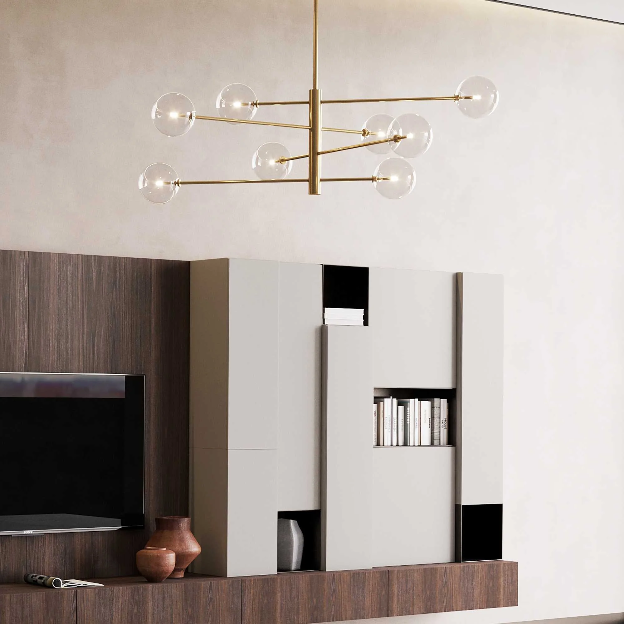 Equinoxe 12Lt Centre Ceiling Light Antique Brass Finish - Promotional Offer - Image 2