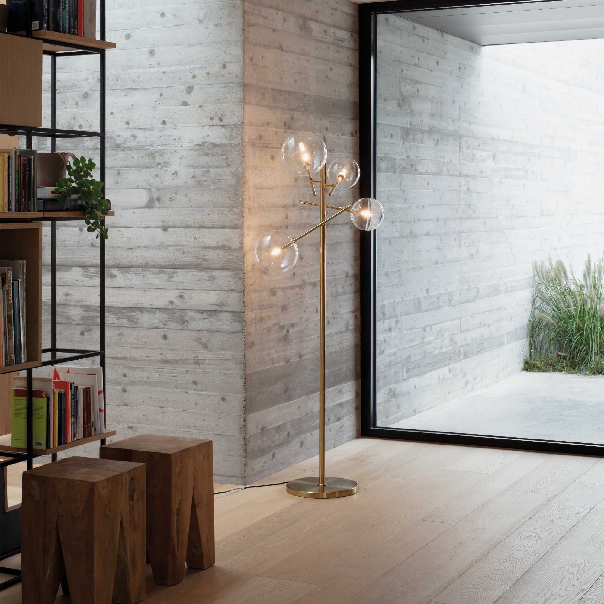 Equinoxe Floor Lamp - Chrome/Brass Finish - Image 4