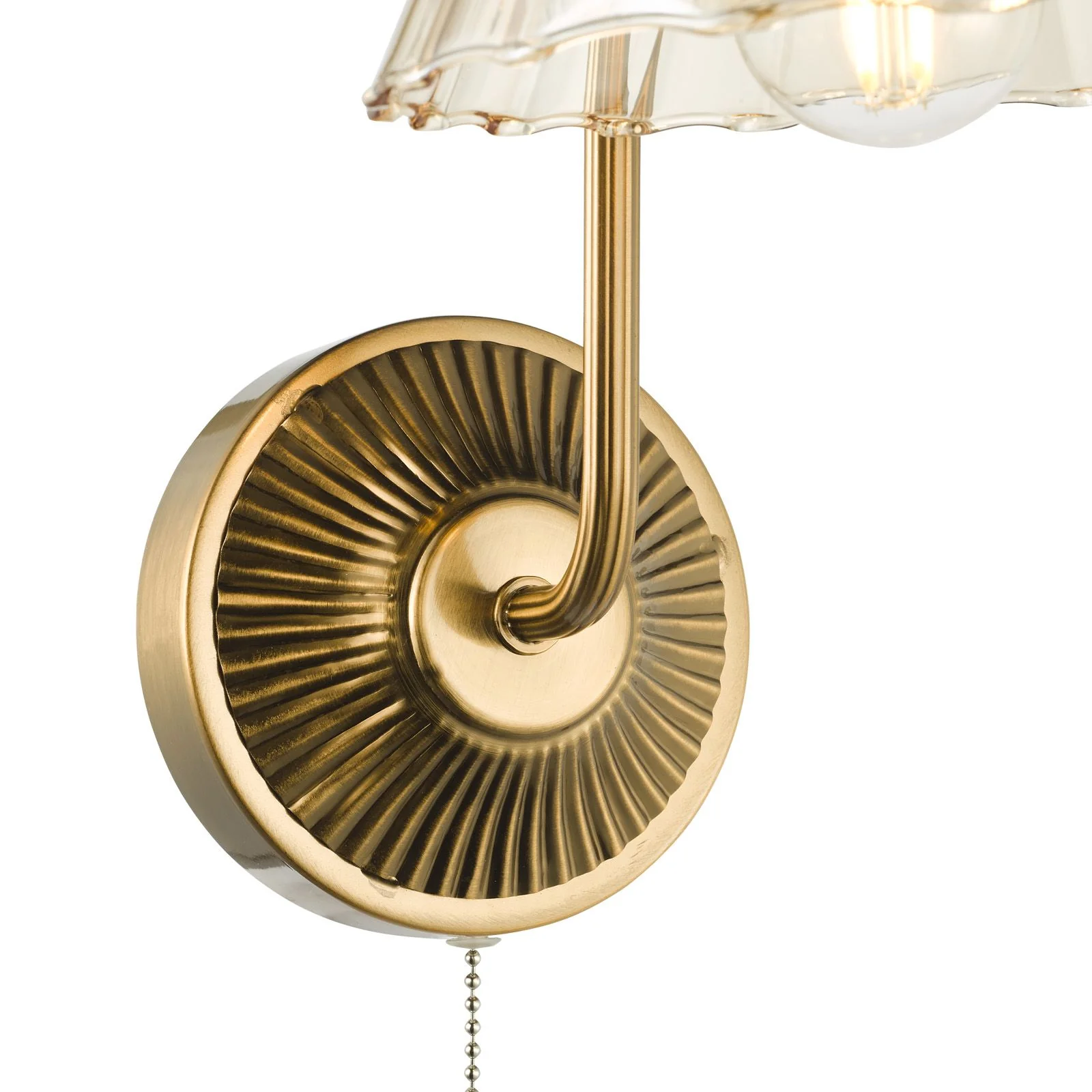 Erika Wall Light- Antique Bronze and Amber Glass - Image 3