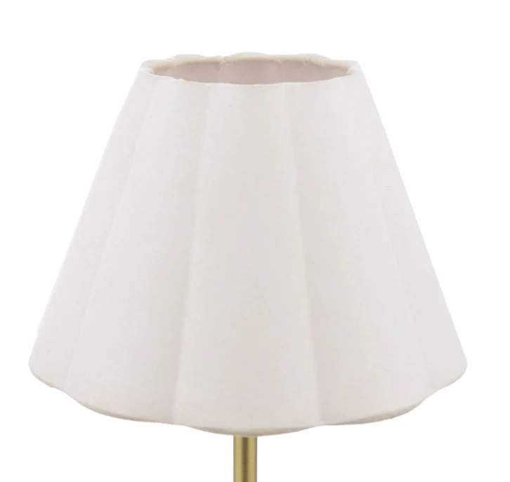 Erin Rechargeable Table Lamp Matt Antique Brass With Shade LED - Image 2