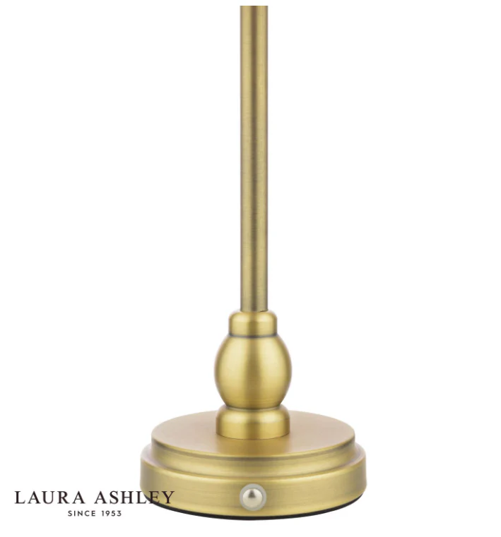 Erin Rechargeable Table Lamp Matt Antique Brass With Shade LED - Image 3
