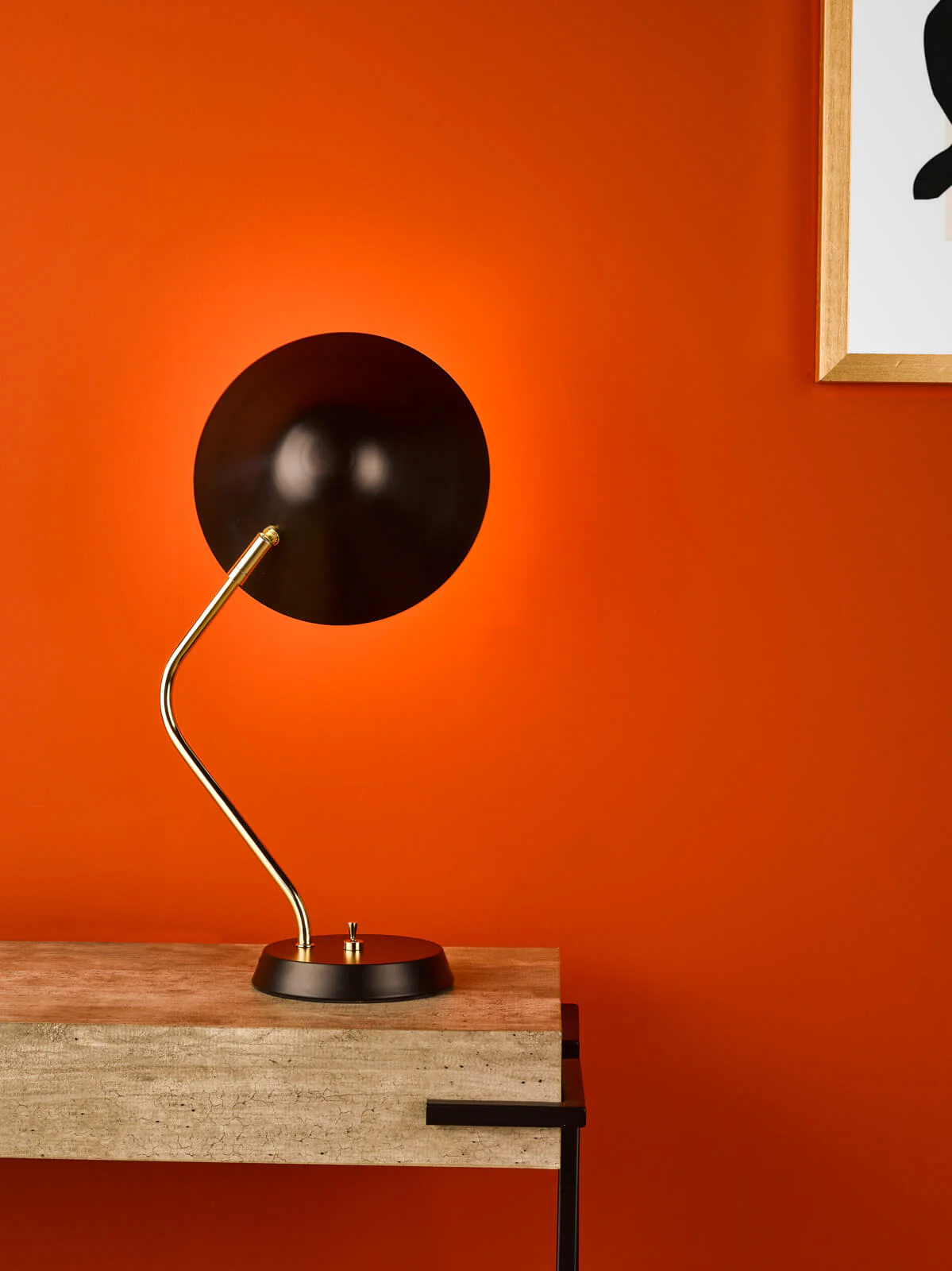 Erna Task Table Lamp Polished Brass Satin Black E14 - Image 7