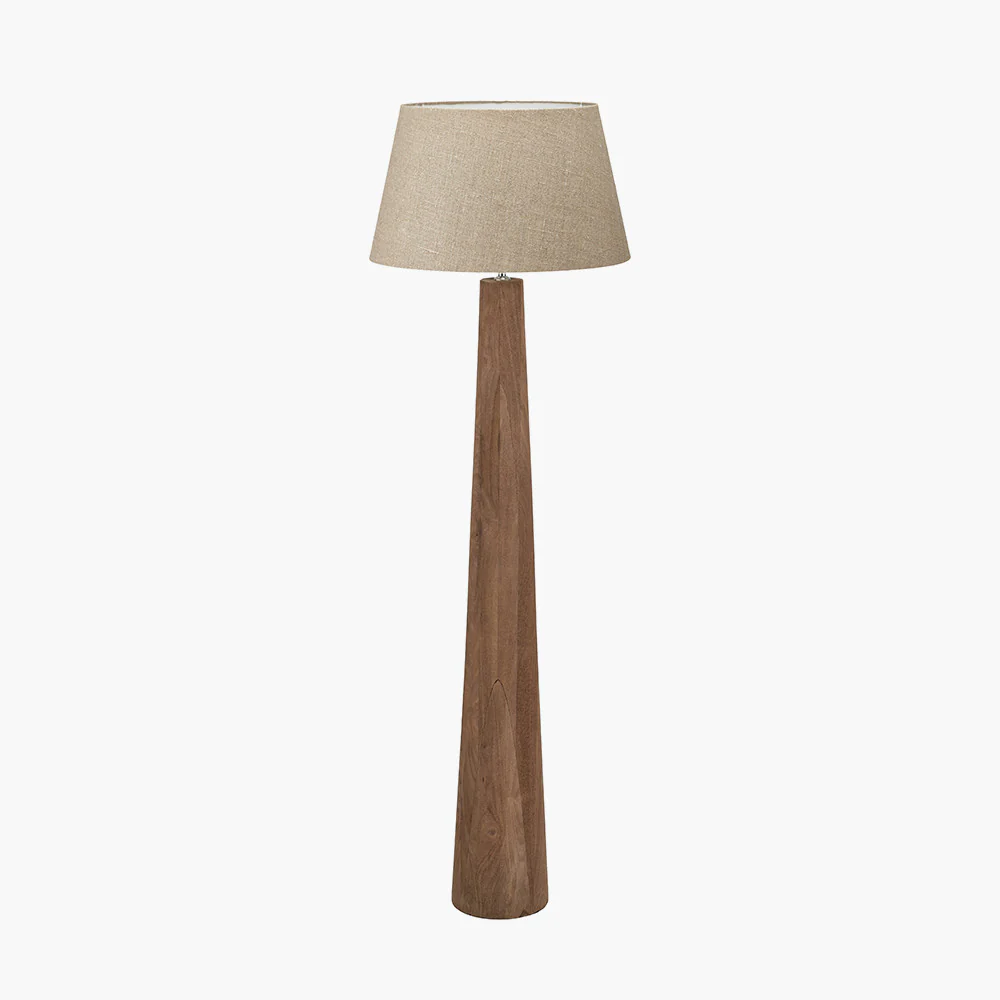 Esha Wood Floor Lamp Base - Choice of Shades - Image 7