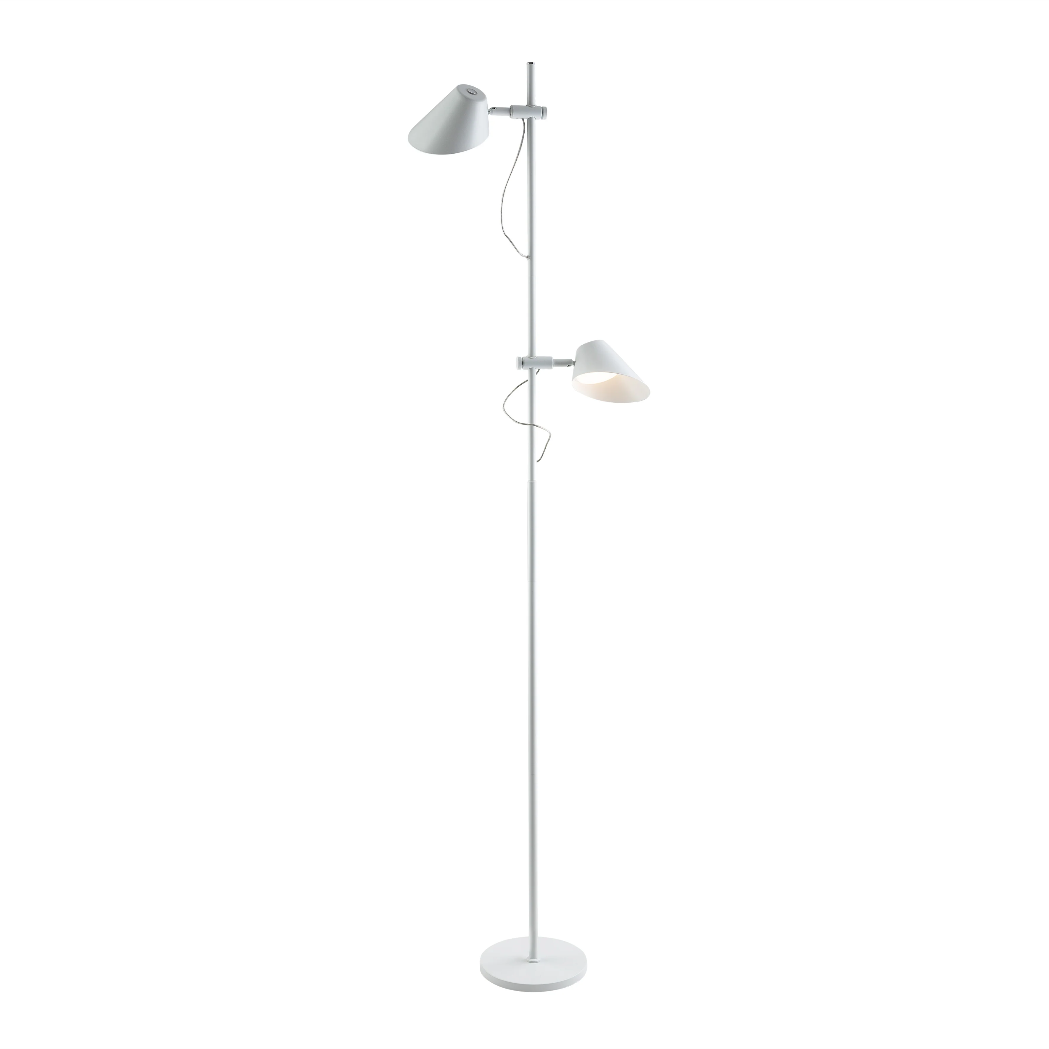 Esino 2Lt Floor Lamp- Black/ White Finish - Image 2