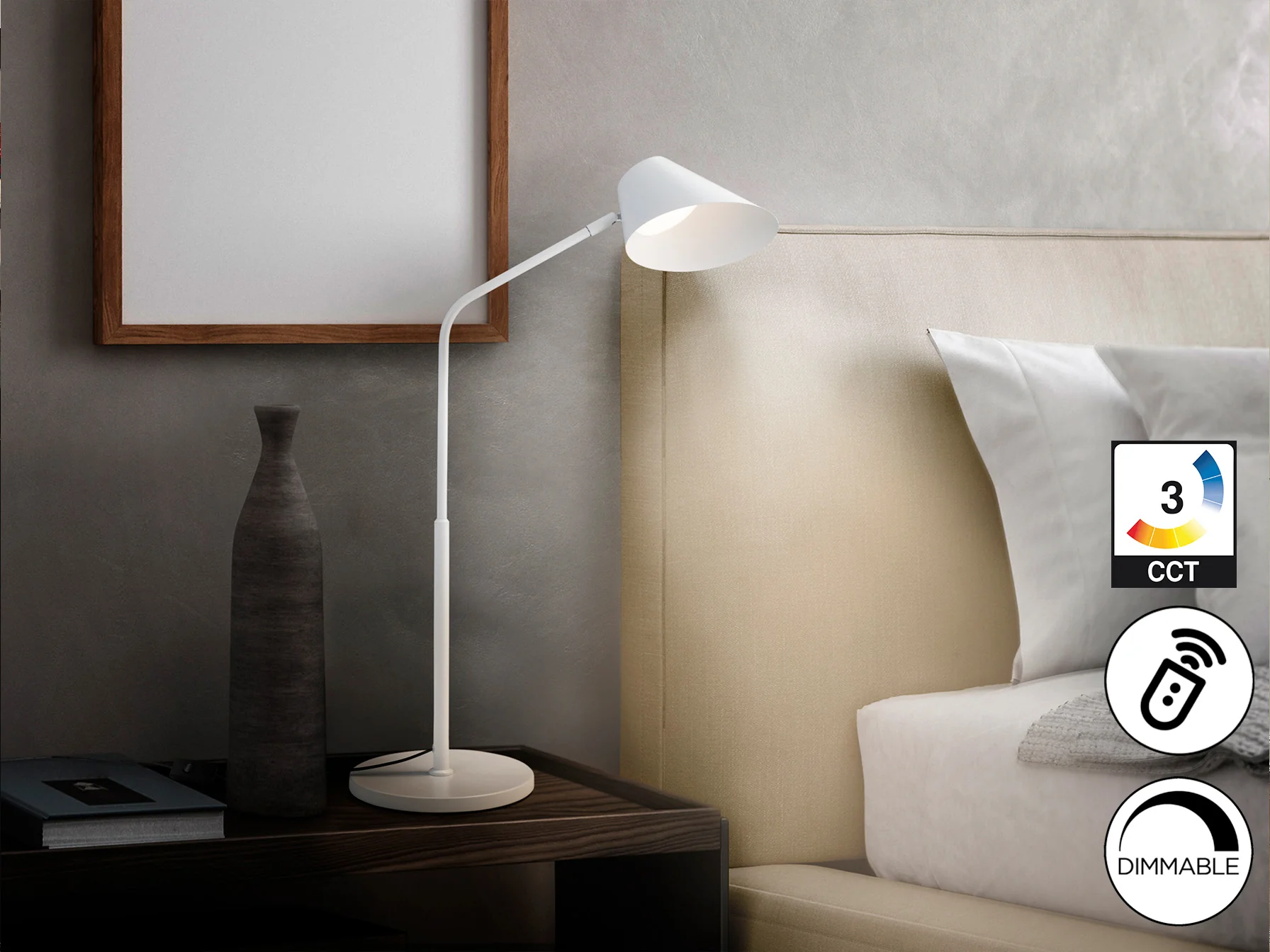 Esino Table Lamp- Black/White - Image 7