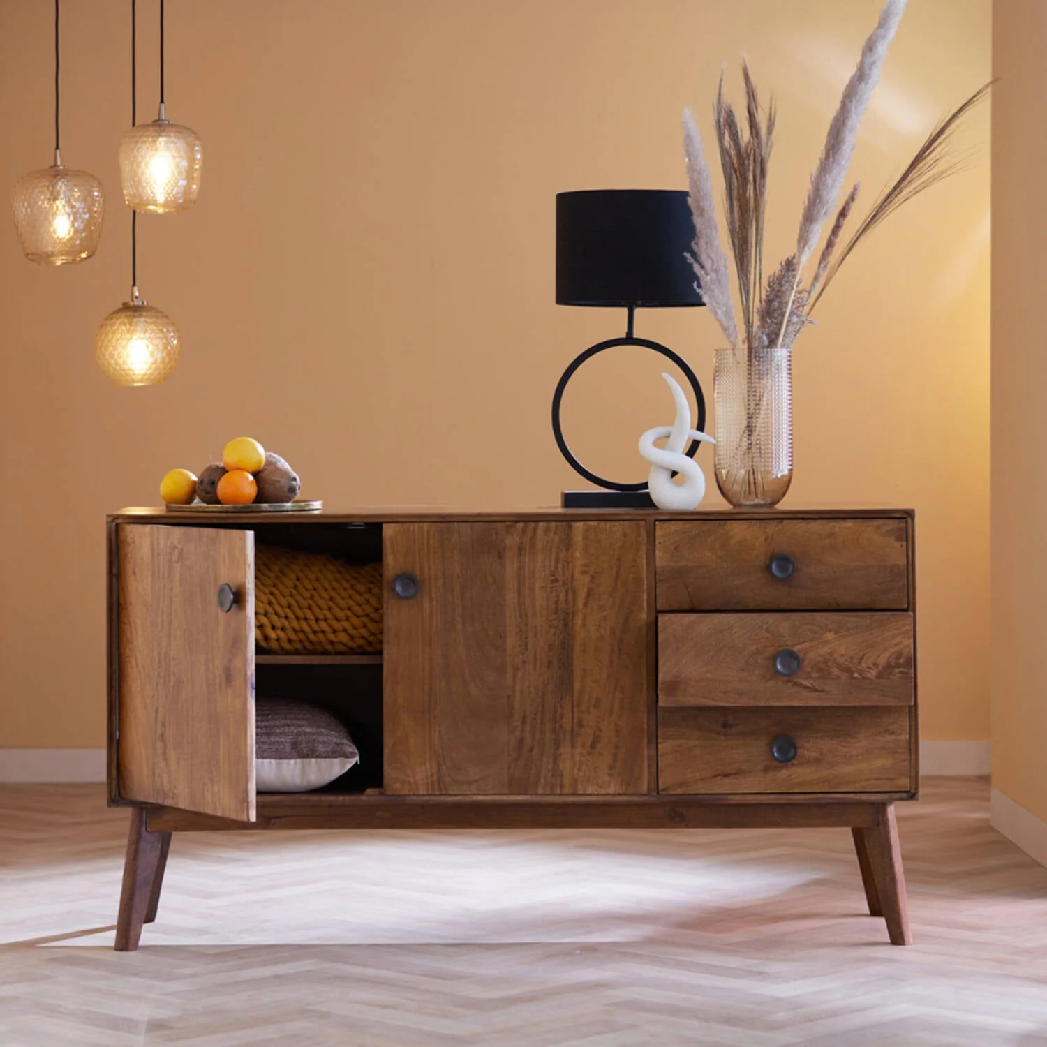 Espita Small/Large Cabinet - Oil BrownWood Finish - Image 11