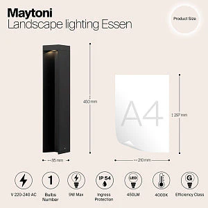 Essen LED Bollard Light 3000K IP54 - Image 4