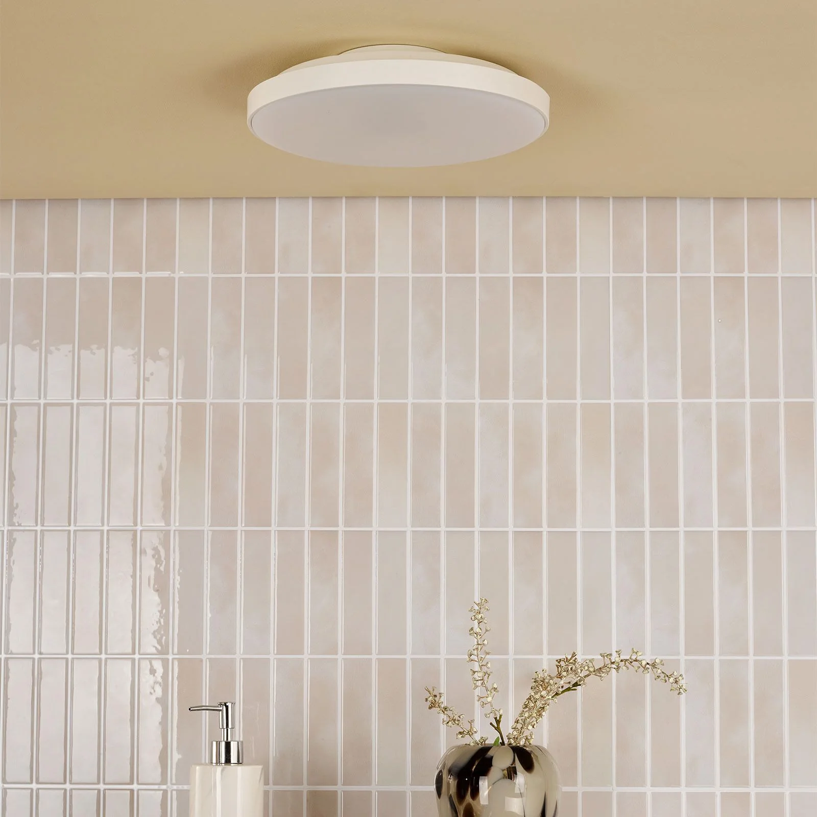 Essien IP44 LED Flush Light- White/ Black Finishes - Image 4