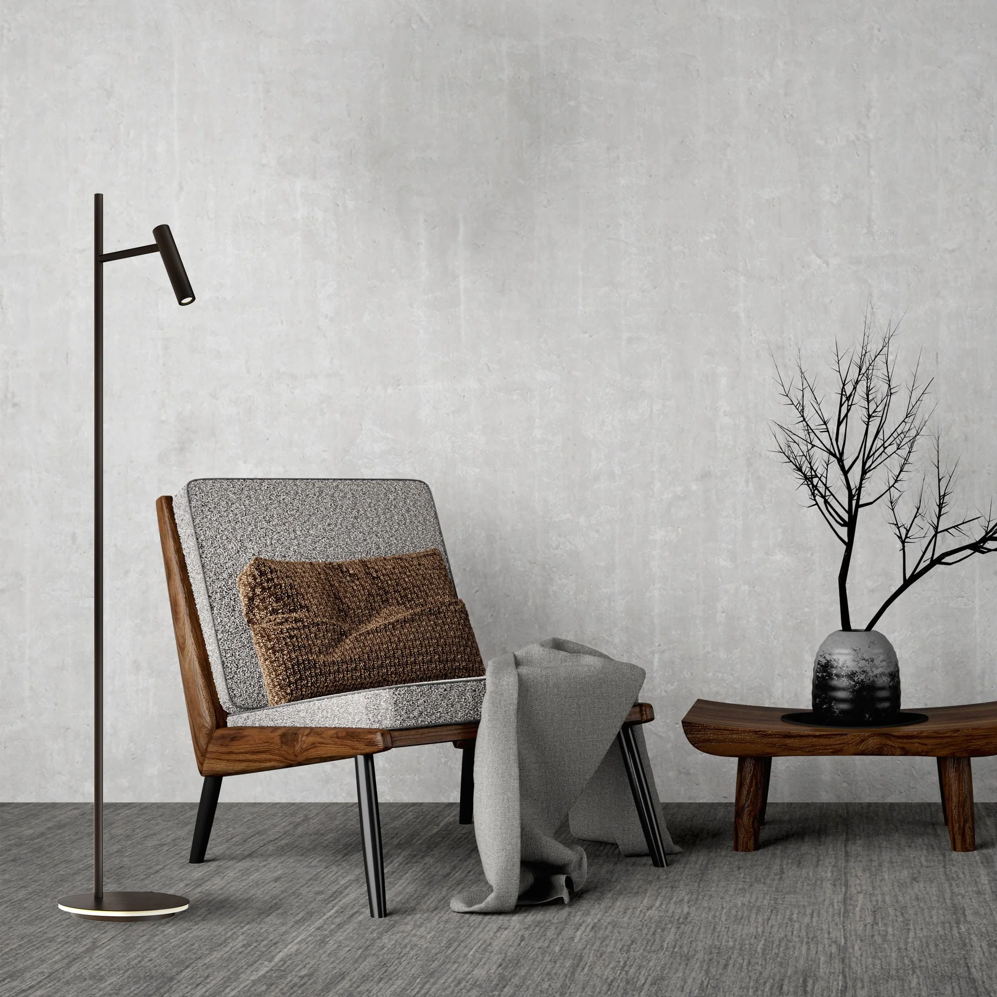 Estudo Floor lamp Integrated LED - Black Finish - Image 4