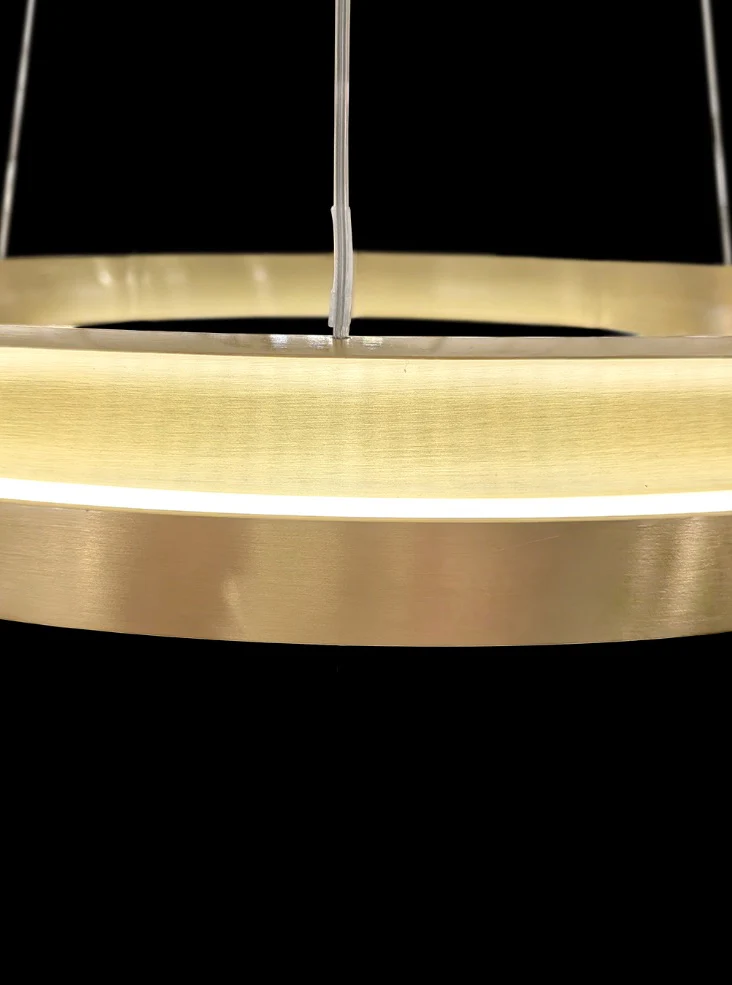 Estevan 600mm/800mm Satin Brass LED Pendant/ Double Tiered - Image 11