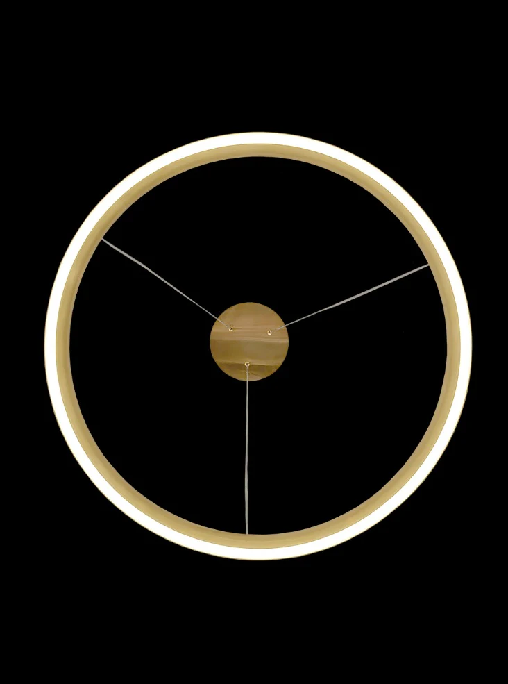 Estevan 600mm/800mm Satin Brass LED Pendant/ Double Tiered - Image 4