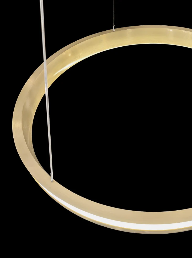 Estevan 600mm/800mm Satin Brass LED Pendant/ Double Tiered - Image 8
