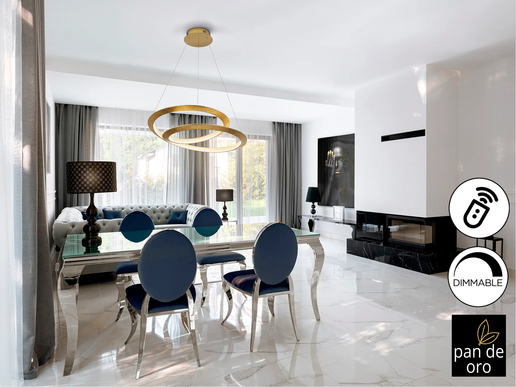 Eternity LED Ceiling Light - Gold Leaf - Image 10