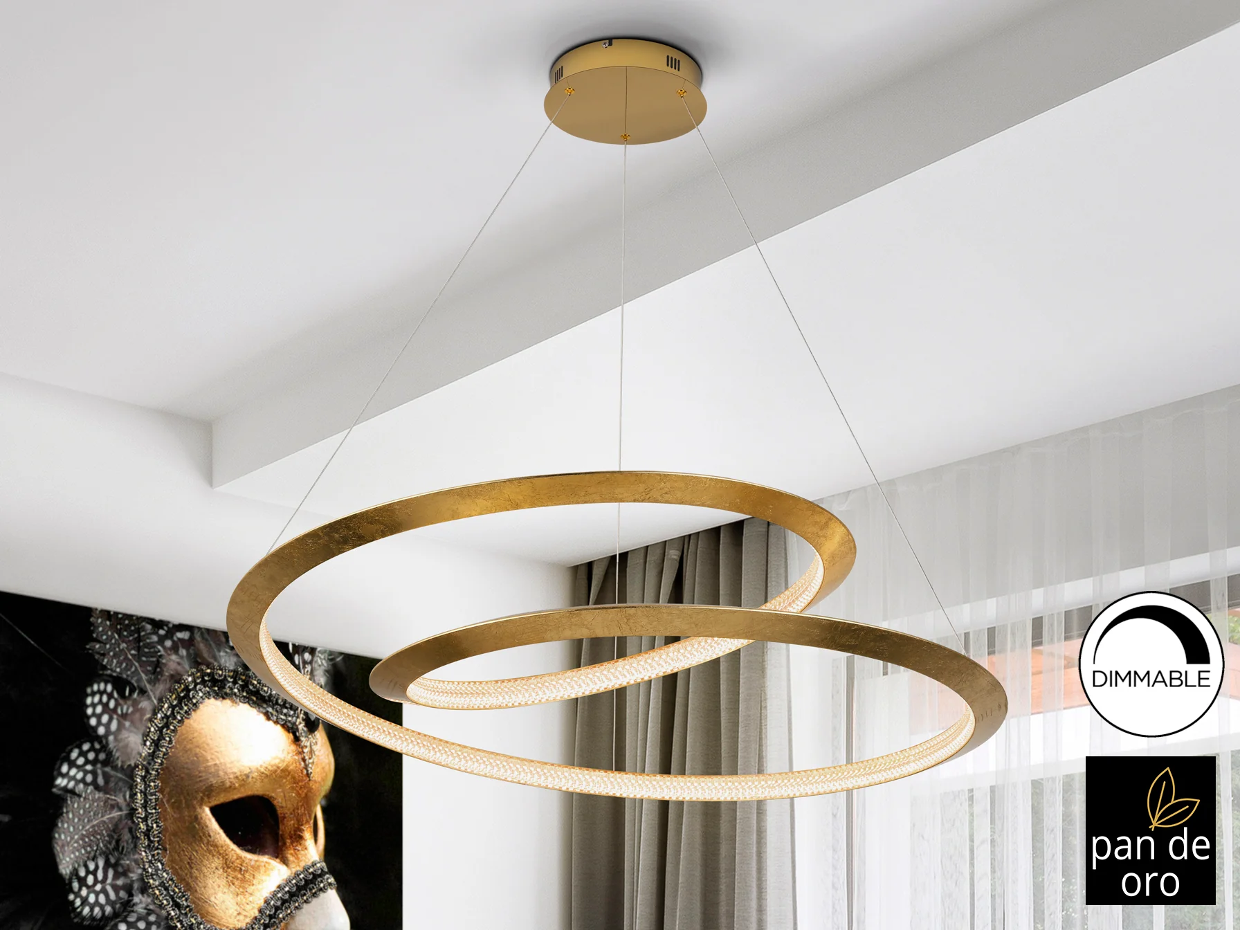 Eternity LED Ceiling Light - Gold Leaf - Image 13