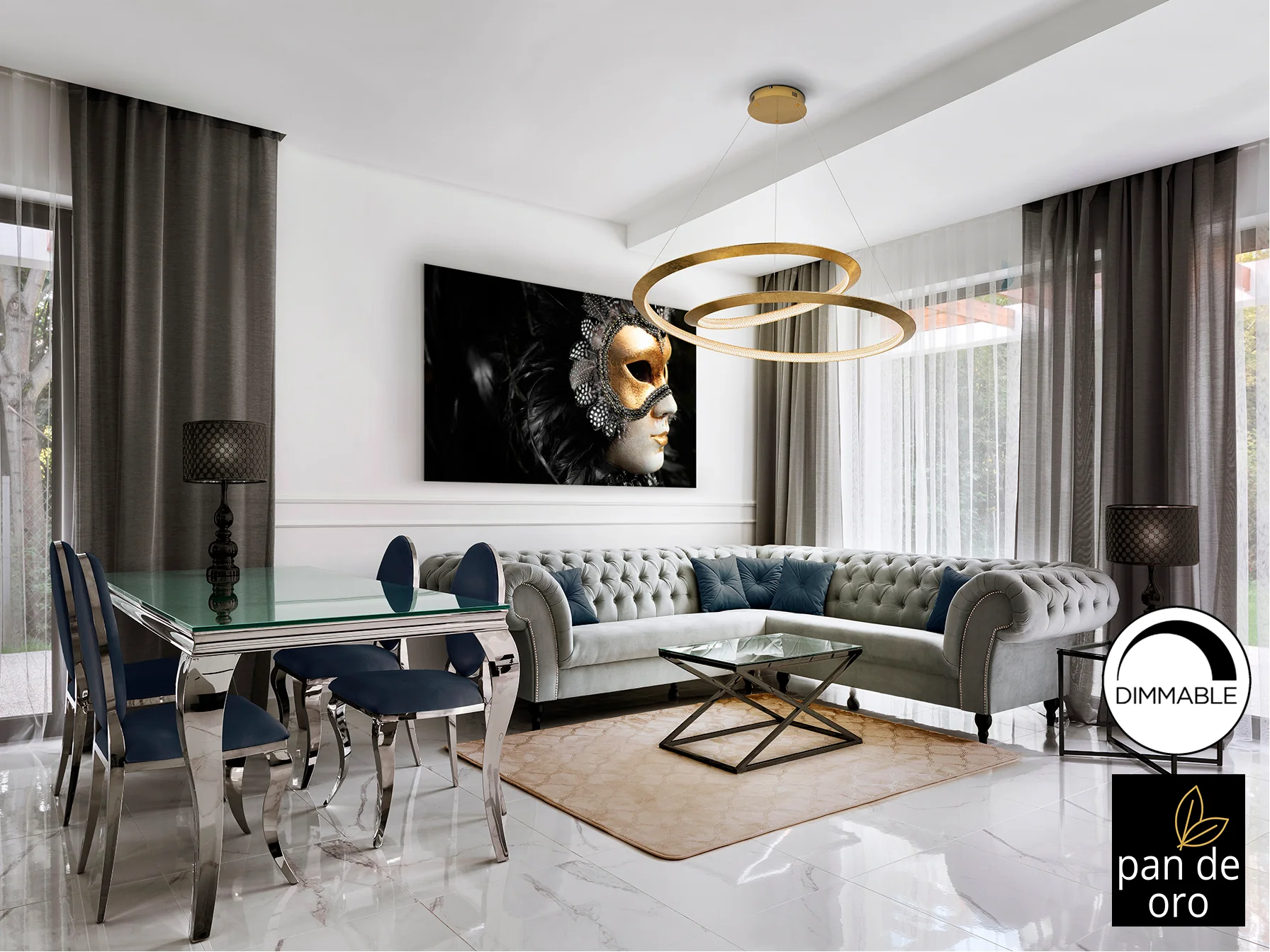 Eternity LED Ceiling Light - Gold Leaf - Image 15