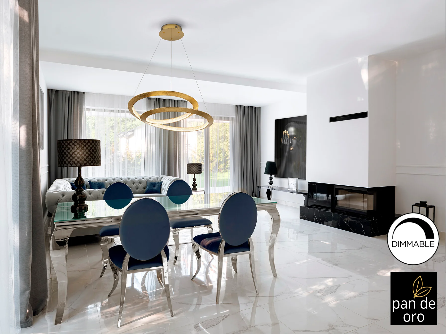 Eternity LED Ceiling Light - Gold Leaf - Image 8