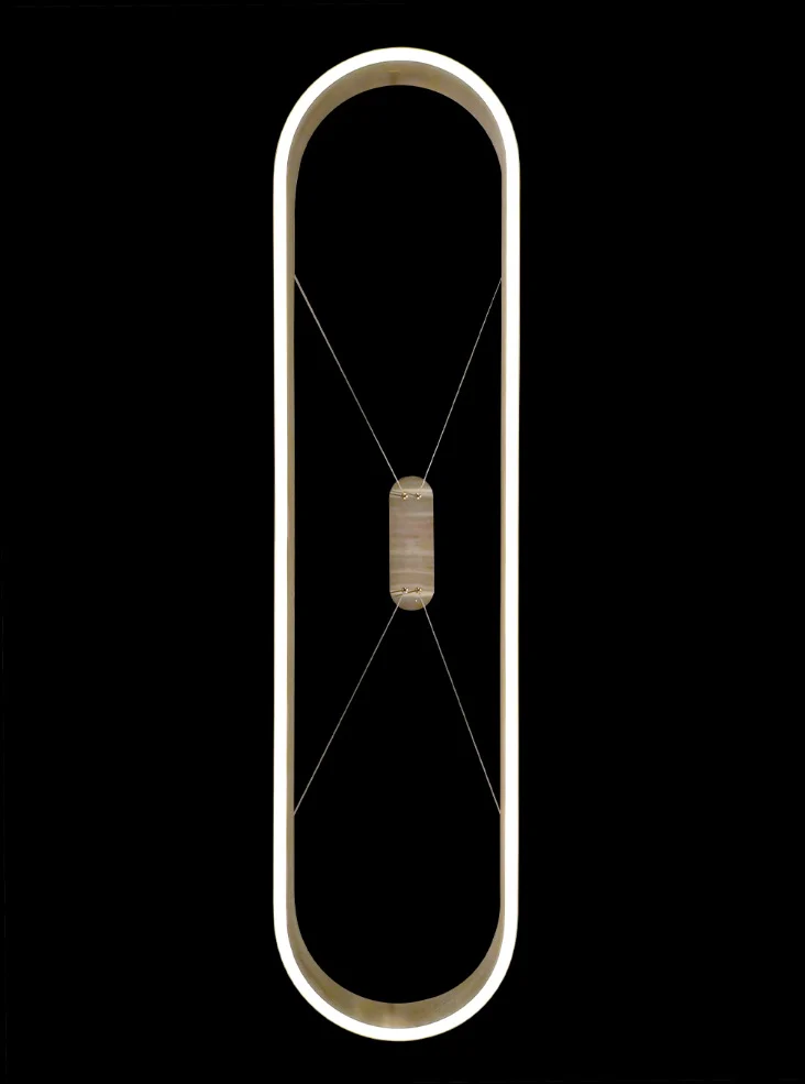 Estevan Oval Satin Brass LED Pendant - Image 3