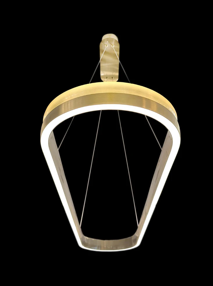 Estevan Oval Satin Brass LED Pendant - Image 4