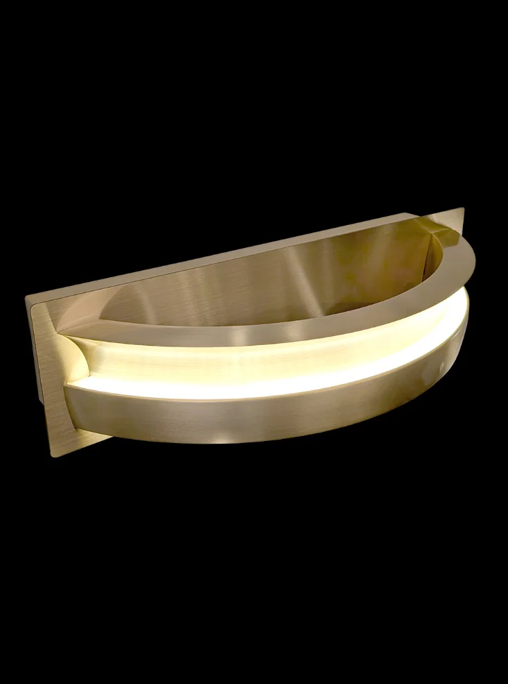 Estevan Satin Brass LED Wall Light - Image 2
