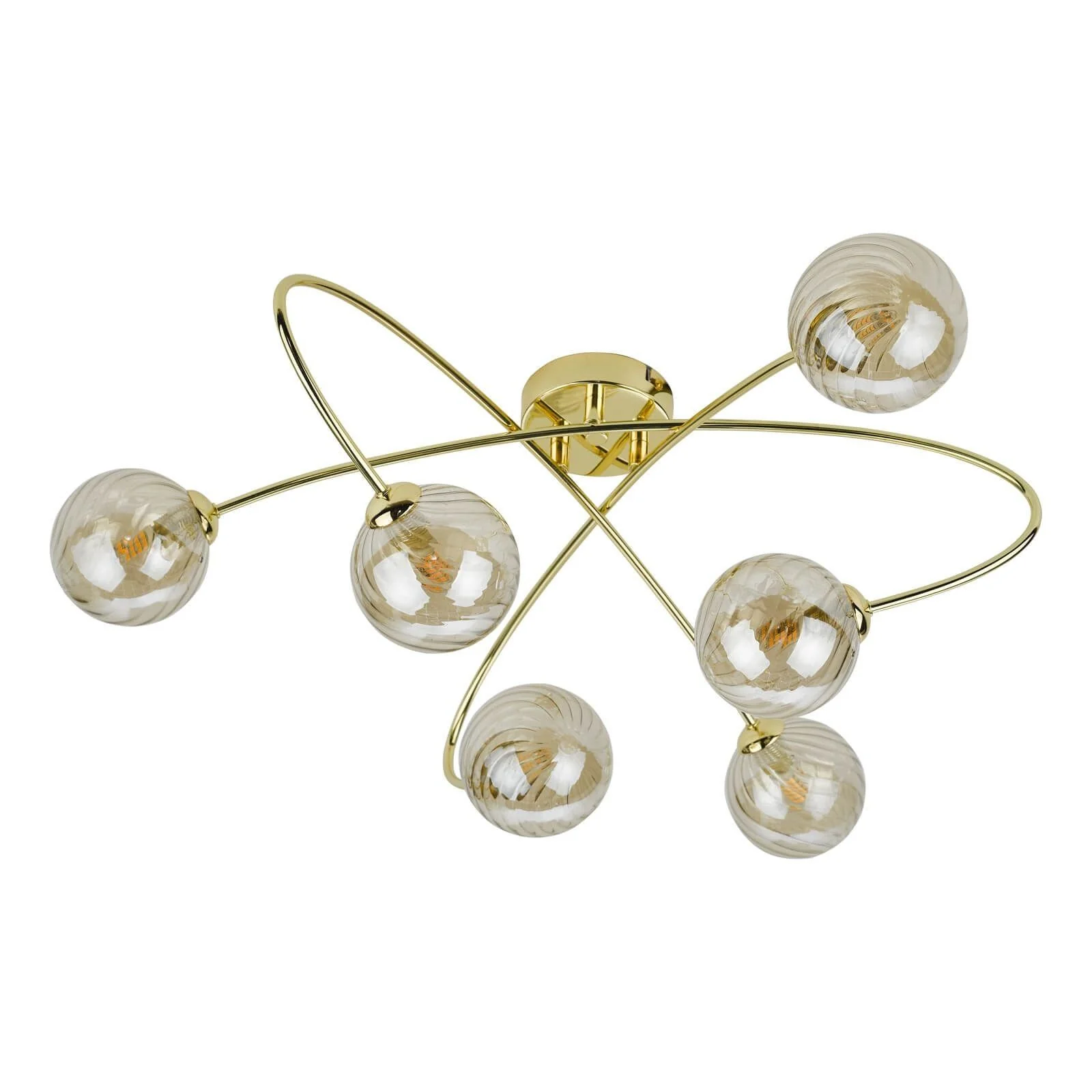 Etta 6Lt Semi Flush Ceiling Light - Various Finish - Image 2