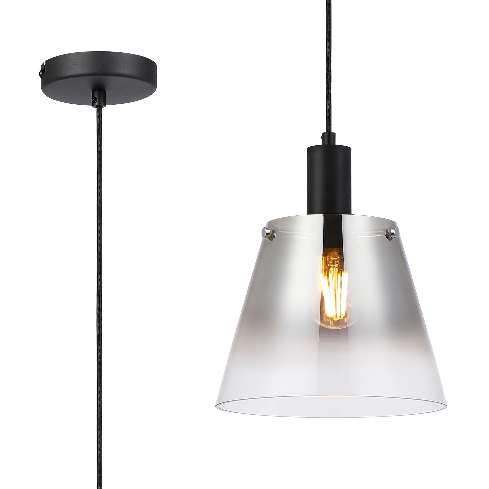 Etain 1Lt E27 Pendant - Various Size & Finish - Image 12