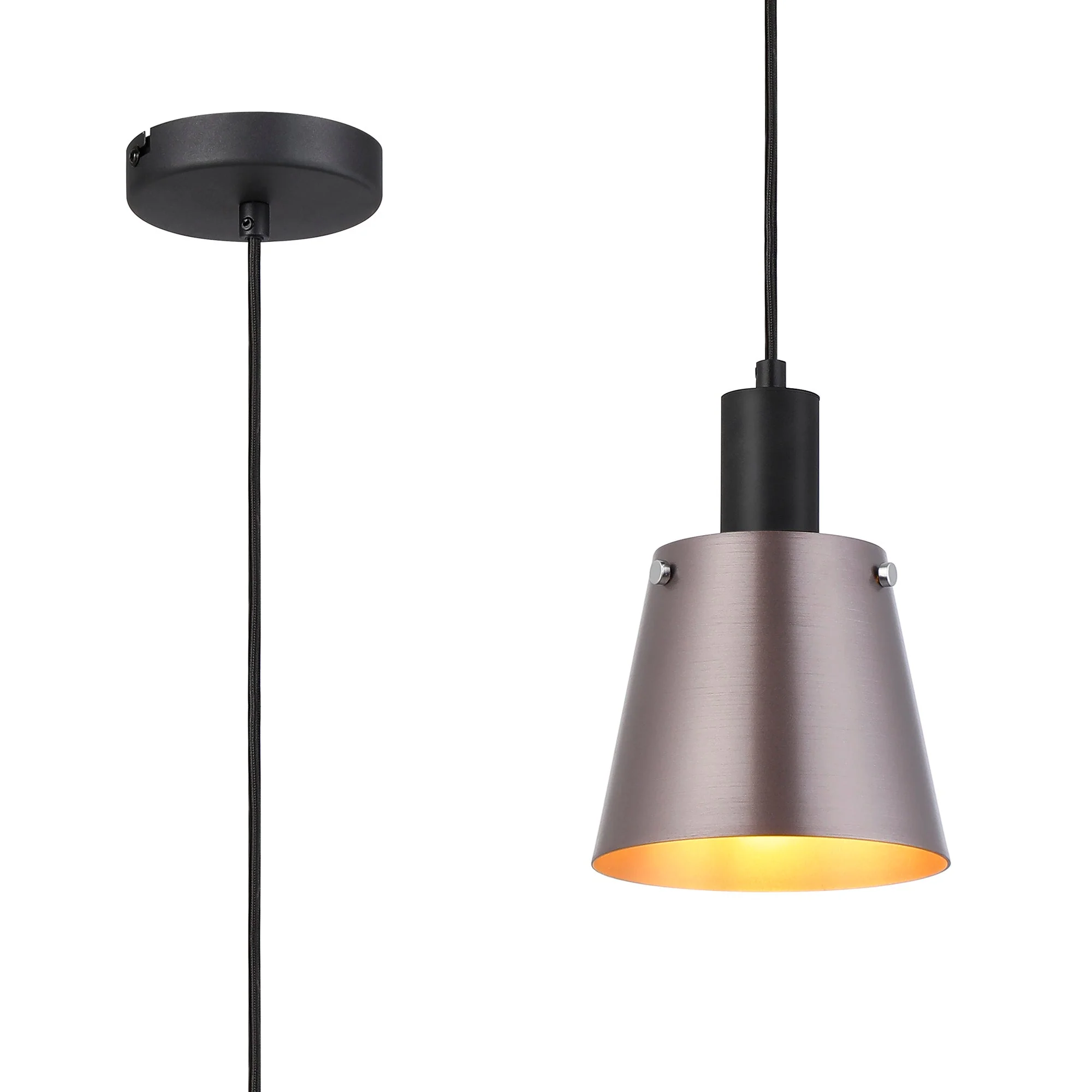 Etain 1Lt E27 Pendant - Various Size & Finish - Image 2