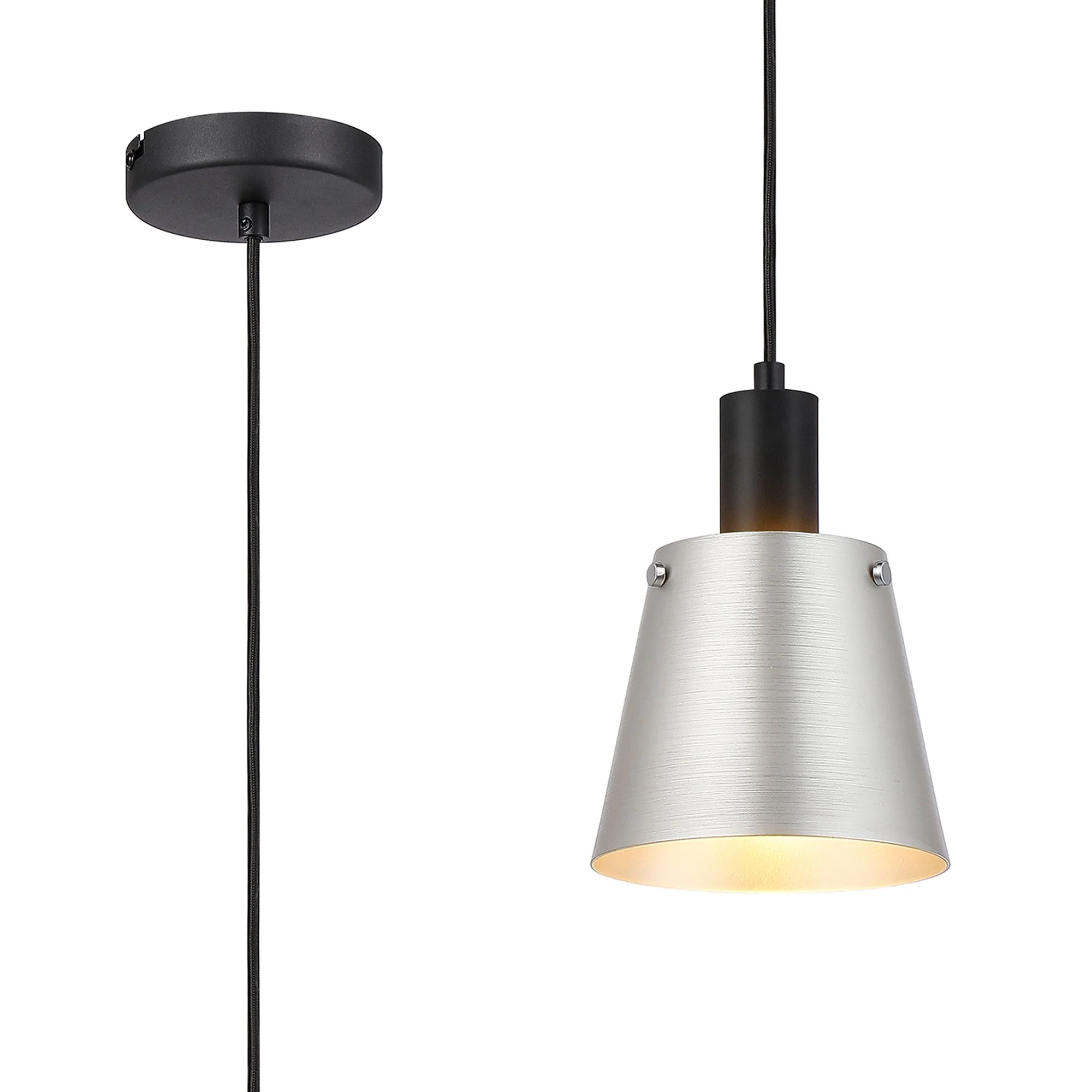 Etain 1Lt E27 Pendant - Various Size & Finish - Image 4