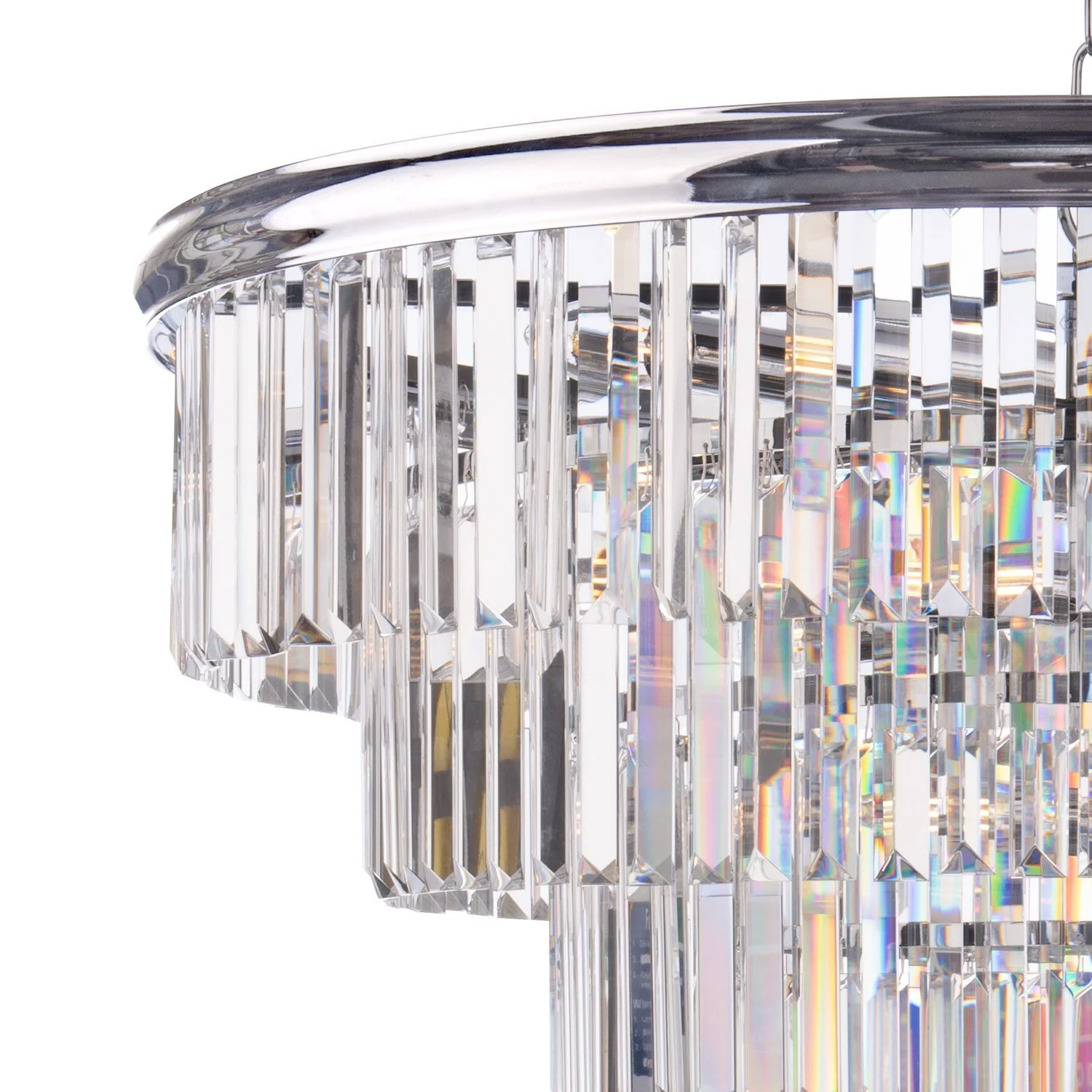 Eulalia 12Lt Chandelier Ceiling Light - Polished Chrome & Crystal - Image 2