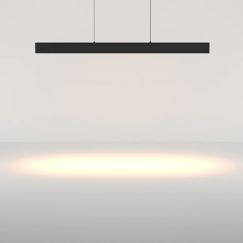 Euphoria 36W LED Linear Pendant- Black/ Brass/ White Finish - Image 10