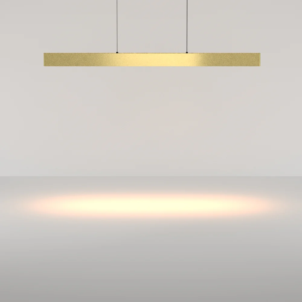 Euphoria 36W LED Linear Pendant- Black/ Brass/ White Finish - Image 5