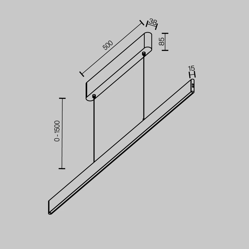 Euphoria 36W LED Linear Pendant- Black/ Brass/ White Finish - Image 8