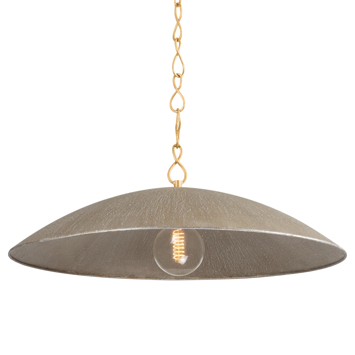 Eve 1Lt Small/Large Pendant - Gold Leaf - Image 2