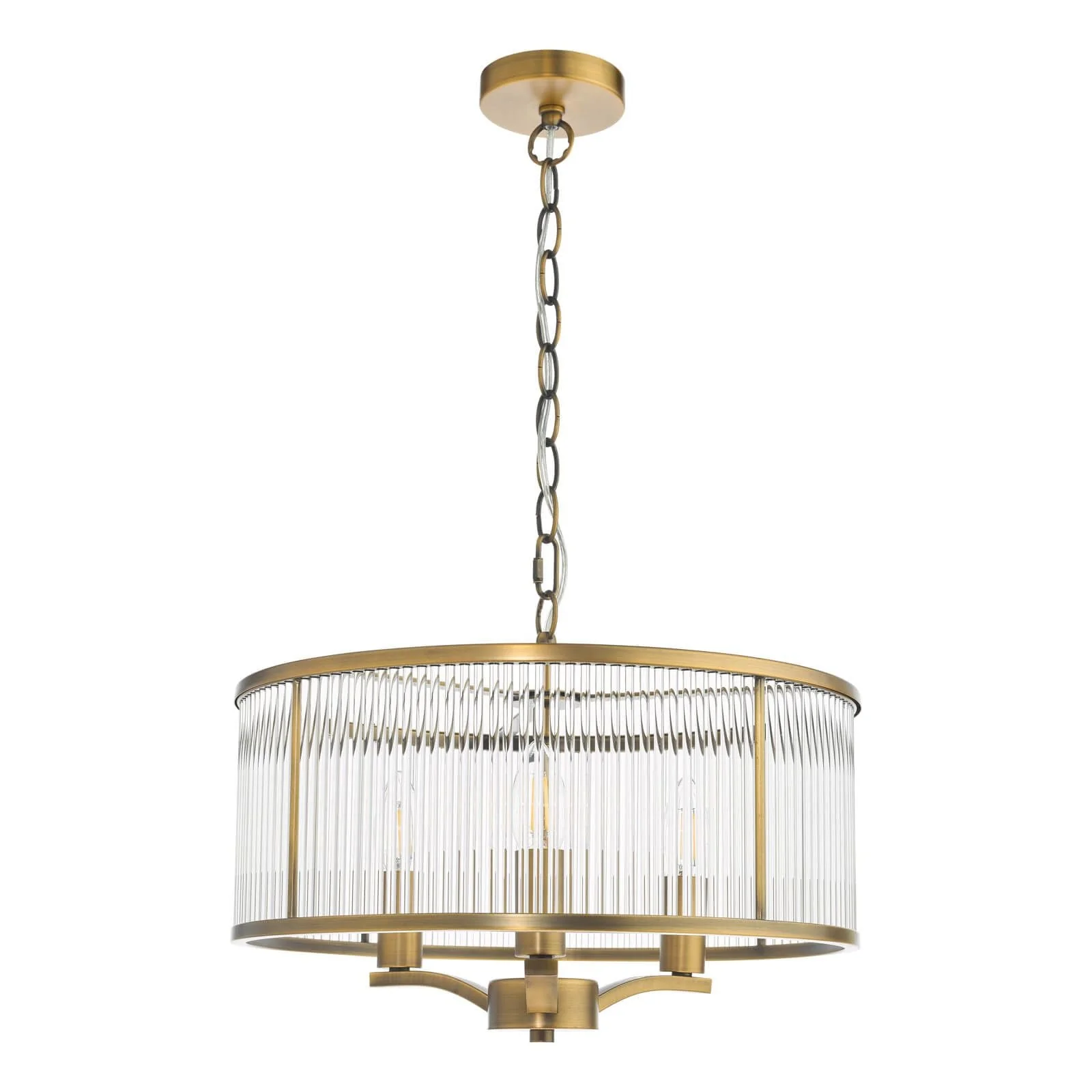 Evelyn 3 Light Pendant Antique Bronze / Polished Nickel - Image 2
