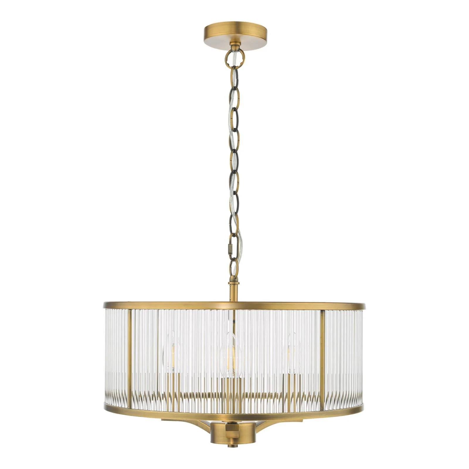 Evelyn 3 Light Pendant Antique Bronze / Polished Nickel - Image 4