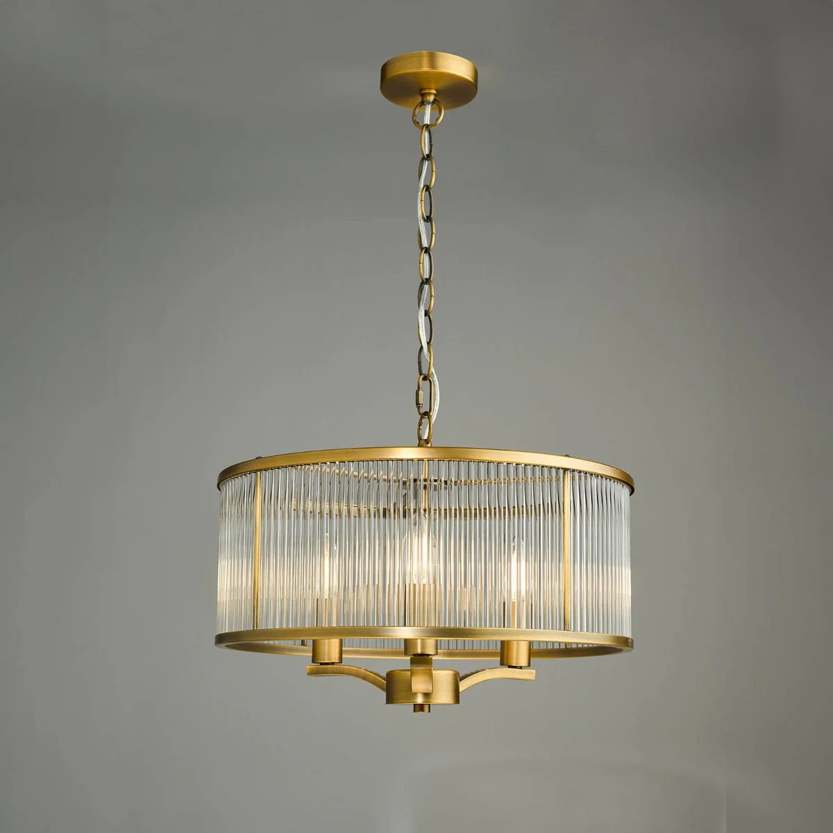 Evelyn 3 Light Pendant Antique Bronze / Polished Nickel - Image 6