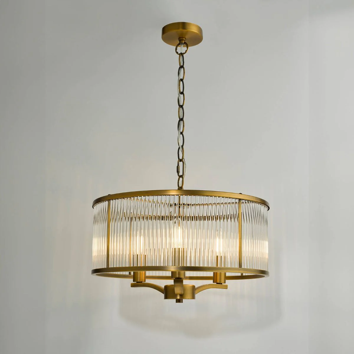 Evelyn 3 Light Pendant Antique Bronze / Polished Nickel - Image 7