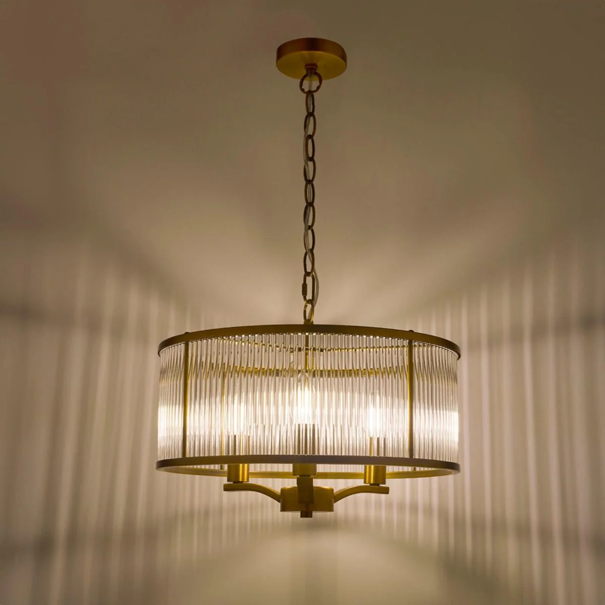 Evelyn 3 Light Pendant Antique Bronze / Polished Nickel - Image 8