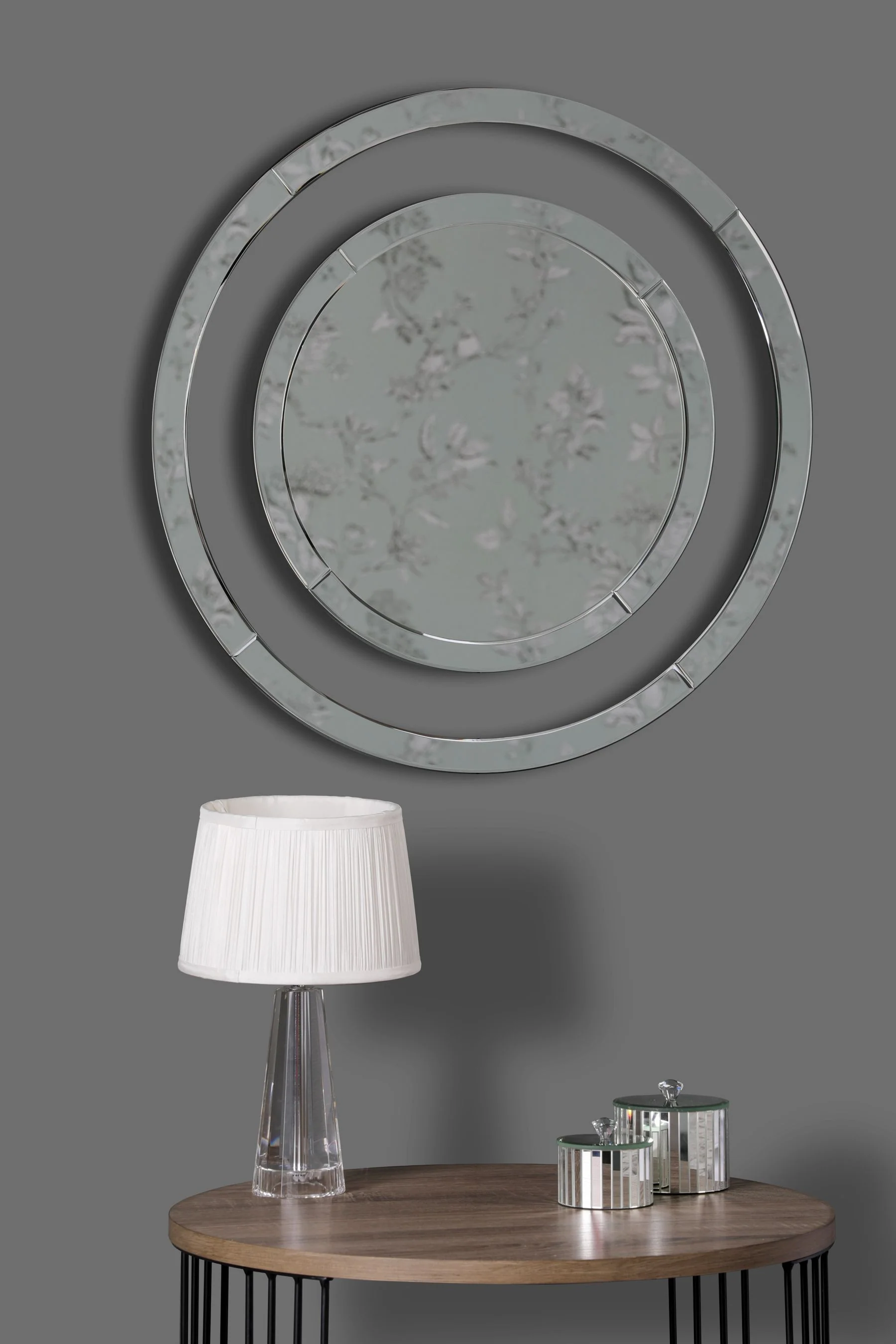 Evie Round Mirror Clear Frame - Small and Large - Image 3