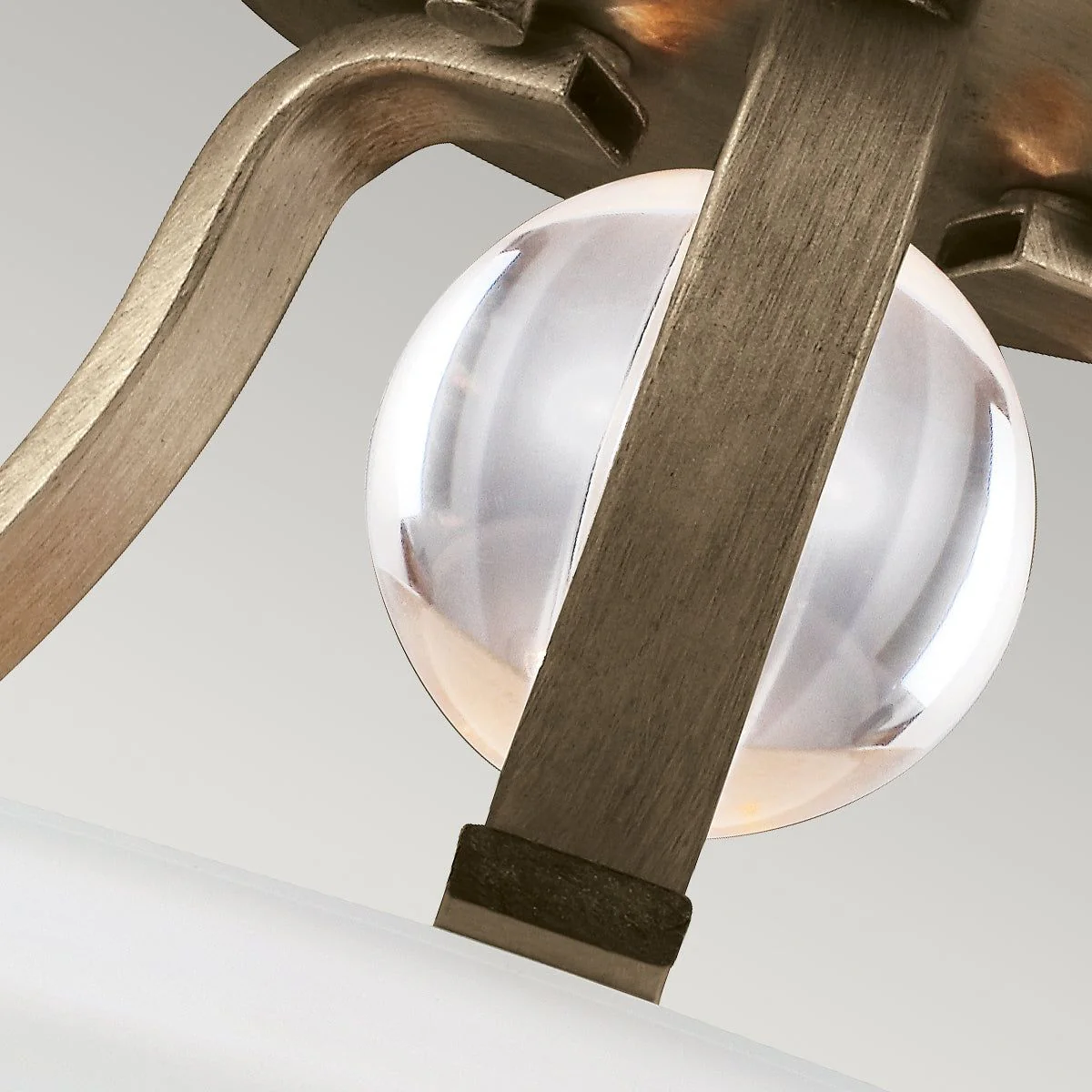 Evington 2Lt Semi Flush Ceiling Light - Sunset Gold/Satin Nickel Finish - Image 3